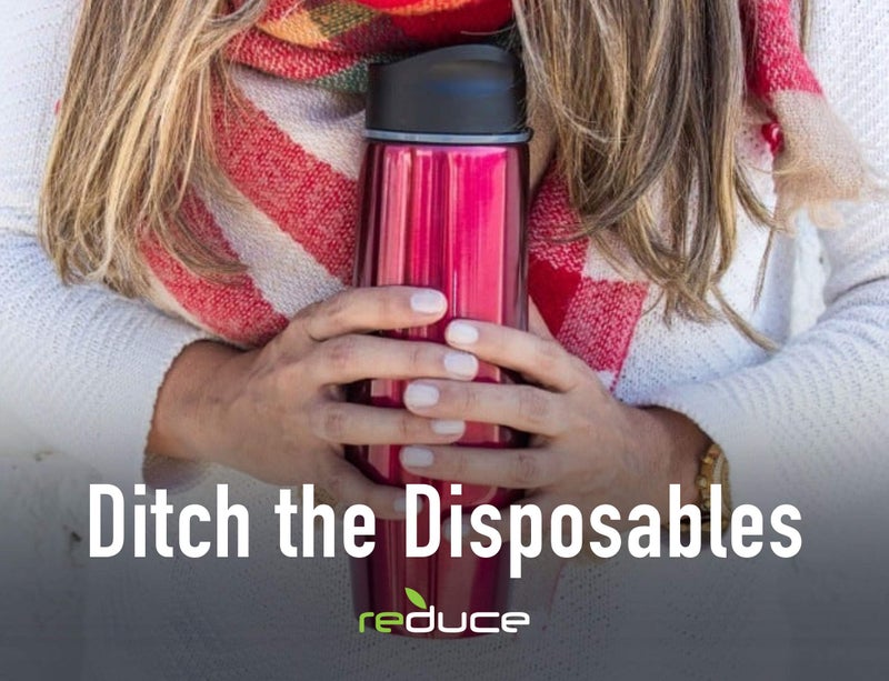 REDUCE Wedge Tumbler Lid Replacement  Pack of 2 Lids - Black with Grey  Leak Proof - Ideal for On The Go Drinking - Fits 17oz REDUCE Stainless Steel Vacuum Insulated Bottle Only - Image 4