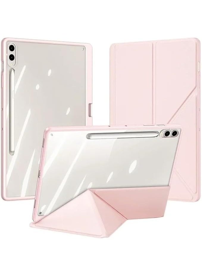 Case Compatible with Samsung Galaxy Tab S11 Ultra 14.6 Inch 2025 Triple Fold Magnetic Transparent Backplate Folding Cover with Pen Slot and Auto Sleep wake-up - Image 1