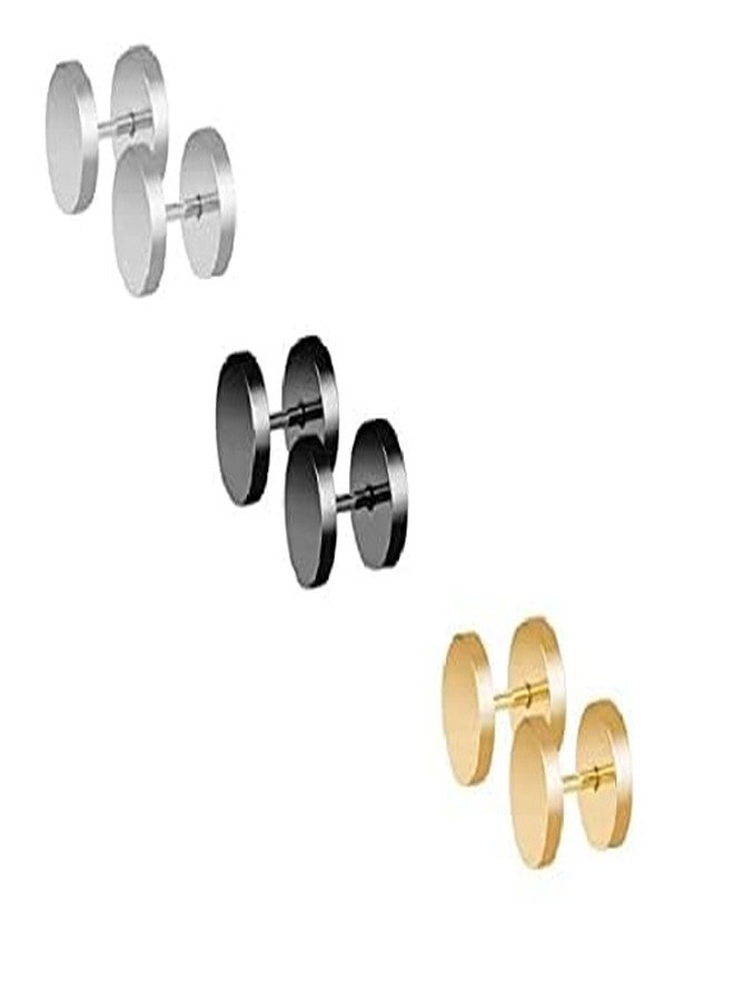 CResha Stainless Steel Piercing Jewelry Stud Hoop Cross Earrings Set for Men | Women | Boys | Girls - Image 2