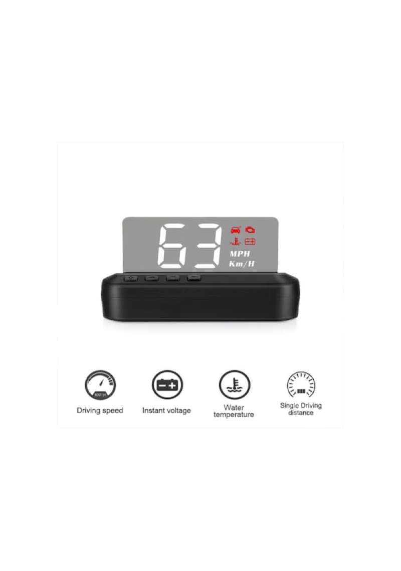 Vehicle speed display C100 car HUD head up display high-definition speed projector Obd2 fault code elimination overspeed/fault alarm - Image 3