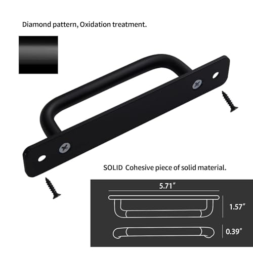 Westablize 12 Pack 5 Inch 128 mm Matte Black Cabinet Handles Aluminum Drawer Pulls Sliding Door Pulls - Image 5