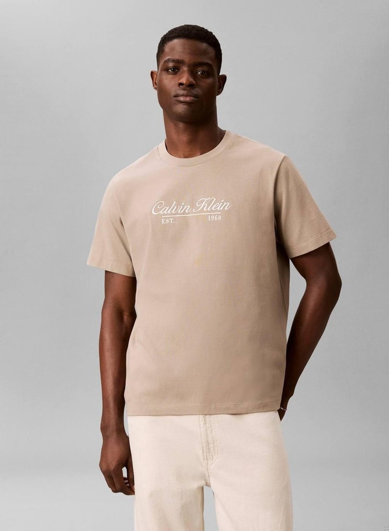 CALVIN KLEIN Embroidered Logo T-Shirt - Image 1
