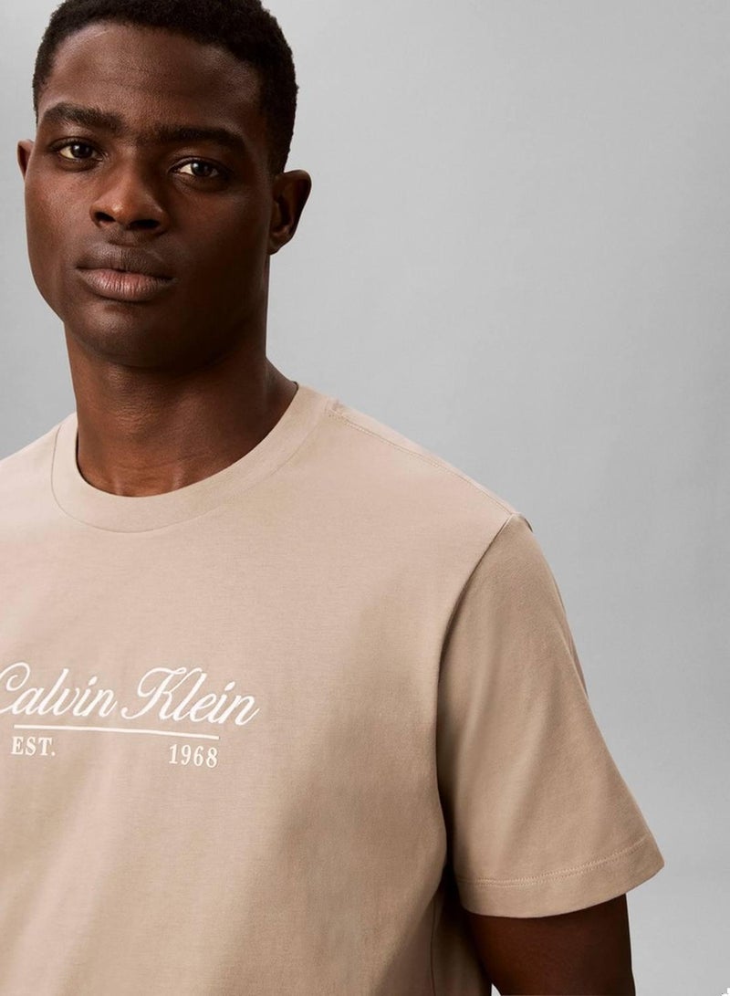 CALVIN KLEIN Embroidered Logo T-Shirt - Image 2