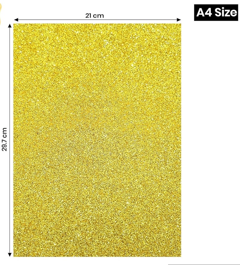 CUBIC Glitter Foam Sheets (Non-Gumming Mix) | Sparkling Craft Foam for DIY, School Projects & Decorations | Flexible & Easy-to-Cut Craft Material - Image 3
