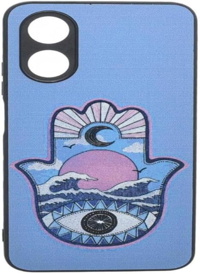 Boter. Plastic 3D Shockproof Back Case Designed With Raised Edge To Protect Camera lens Modern Unfamiliar Printed Suitable For OPPO A17 - Multi Color