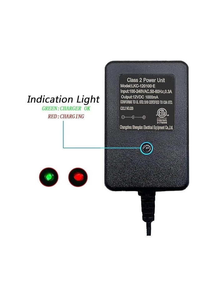 12V Charger for Kids Ride On Car,12 Volt Battery Charger for Wrangler SUV Car a Variety of Electric Baby Carriage Ride Toy Battery Supply Power Adapter - Image 1