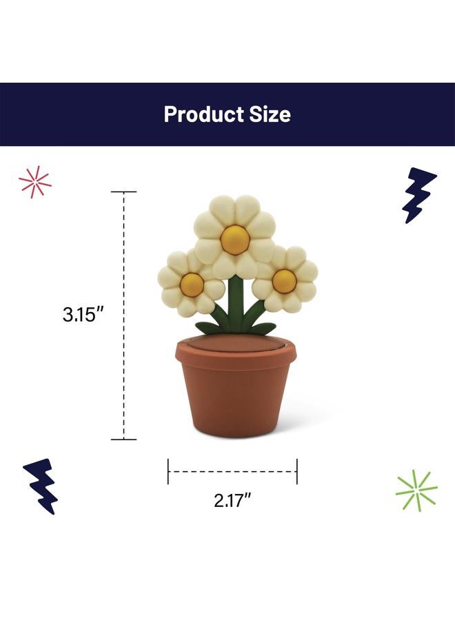 GOOFBALLS Mini Garden Figurines for Desk Decor – Cute Resin Accessories for Fairy Gardens, Terrariums, Succulent Pots & Office Spaces – Tiny Plant Decor Statues - Daisy - Image 2