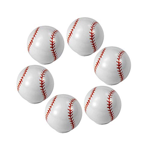 ZILucky Baseball Drawer knobs Ball Sports Party Theme Children and Baby Home Decor Drawer Pulls Handles for Dresser Cupboard Wardrobe Cabinet Kitchen Knobs Pack of 6 (Baseball) - Image 1