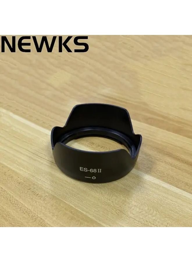 Canon EF 50mm f1 8 STM Lens Hood Black Reduces Glare Protects Lens Durable - Image 1