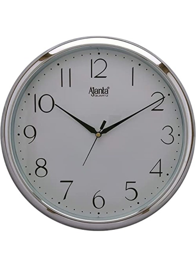 أجانتا ساعة حائط بلاستيك مجردة من أجنتا (أبيض) - 28 سم × 28 سم × 3.4 سم. - Image 1