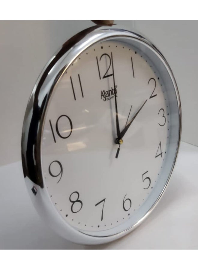 أجانتا ساعة حائط بلاستيك مجردة من أجنتا (أبيض) - 28 سم × 28 سم × 3.4 سم. - Image 2