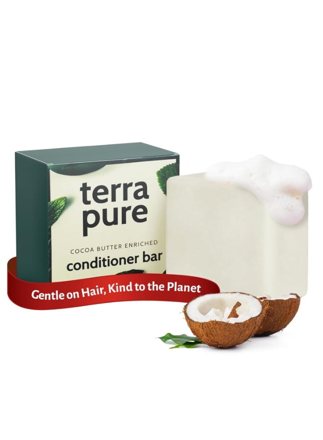 Terra Pure Terra Pure Conditioner Bar | Cocoa Butter Enriched by 1-Shoppe | Plastic Free, Soap Free, Vegan, Plant Based, Sustainable, Eco-Friendly, & Zero Waste - Image 1