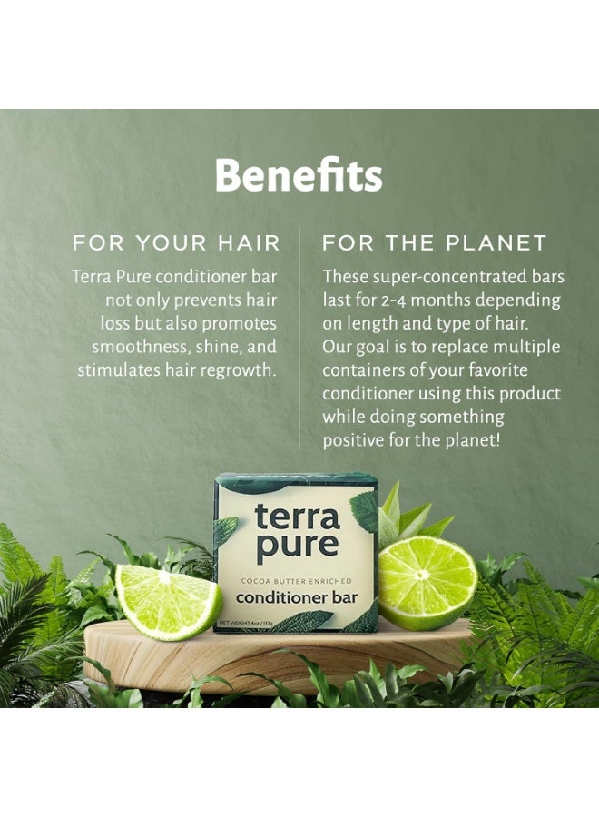 Terra Pure Terra Pure Conditioner Bar | Cocoa Butter Enriched by 1-Shoppe | Plastic Free, Soap Free, Vegan, Plant Based, Sustainable, Eco-Friendly, & Zero Waste - Image 3