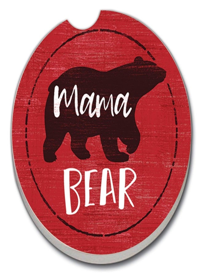 Counterart Thirstystone Mama Bear Single Absorbent Stone Coaster for Vehicle Cup Holder 2.6” Diameter Manufactured in The USA - Image 1