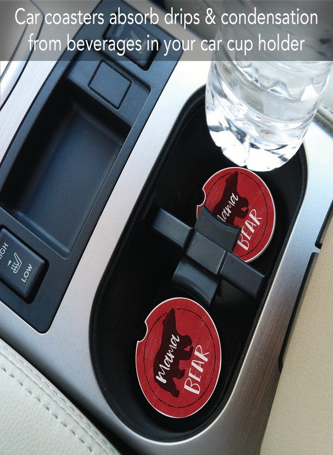 Counterart Thirstystone Mama Bear Single Absorbent Stone Coaster for Vehicle Cup Holder 2.6” Diameter Manufactured in The USA - Image 5