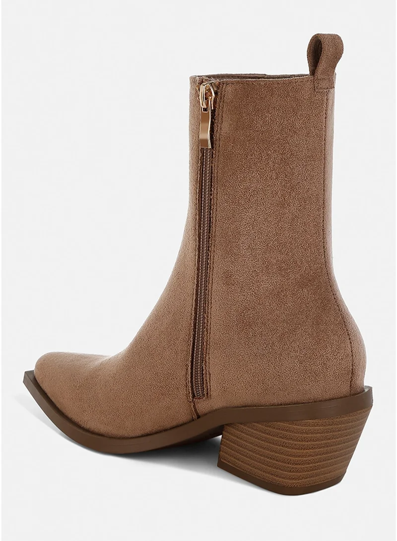 London Rag  London Rag Women's High Ankle Microfiber Chelsea Boots in Beige for Women | Best Price UAE