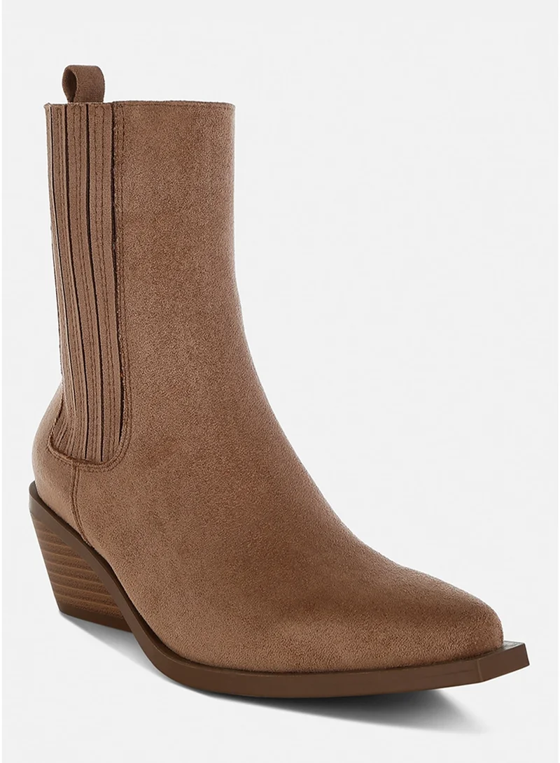 London Rag  London Rag Women's High Ankle Microfiber Chelsea Boots in Beige for Women | Best Price UAE
