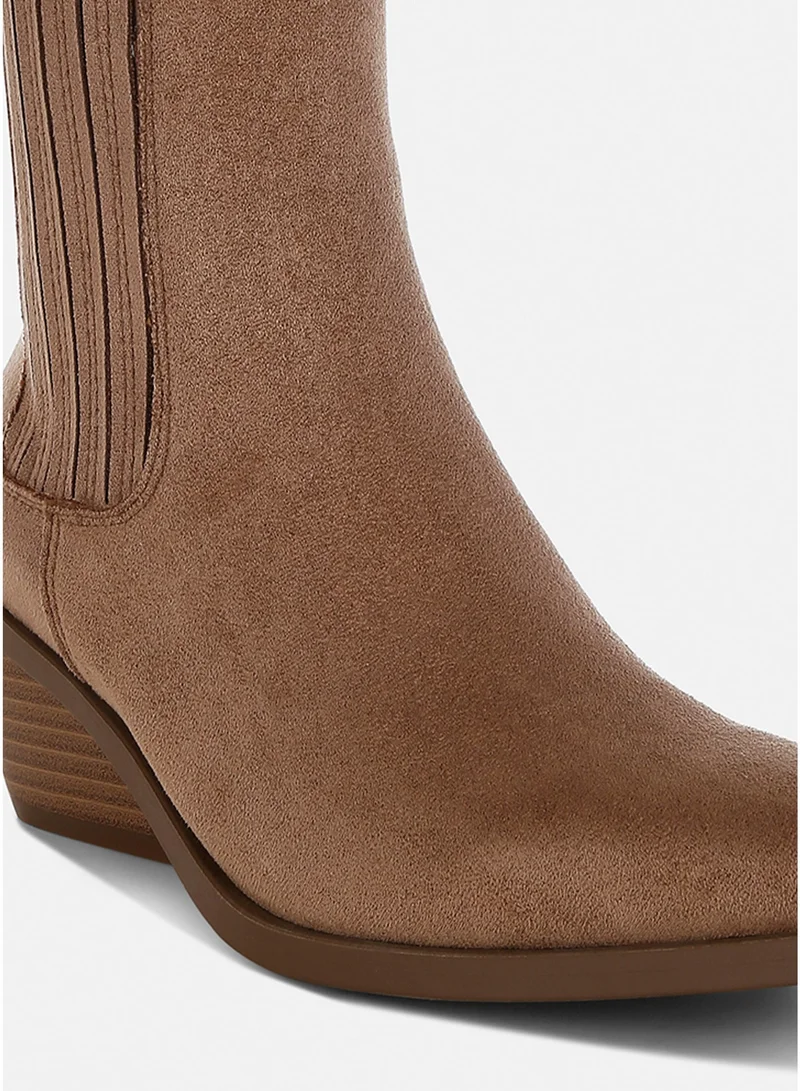 London Rag  London Rag Women's High Ankle Microfiber Chelsea Boots in Beige for Women | Best Price UAE