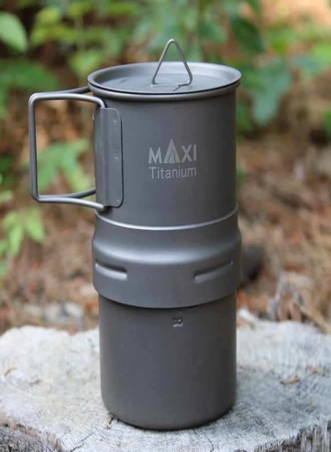 Maxi Titanium Moka Pot – Lightweight Grade 1 Titanium Stovetop Coffee Maker for Camping & Outdoor Use - Image 5