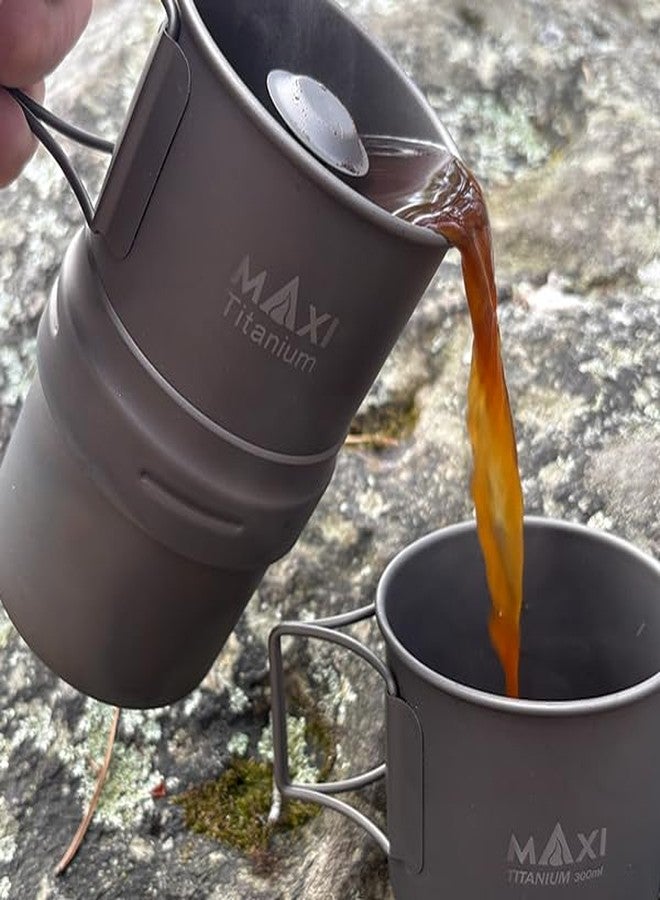 Maxi Titanium Moka Pot – Lightweight Grade 1 Titanium Stovetop Coffee Maker for Camping & Outdoor Use - Image 3