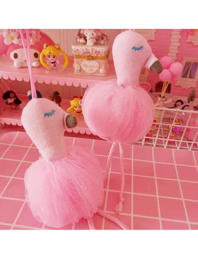 Loofah Fun Flamingo Loofah For Kids 1pcs  - Image 2