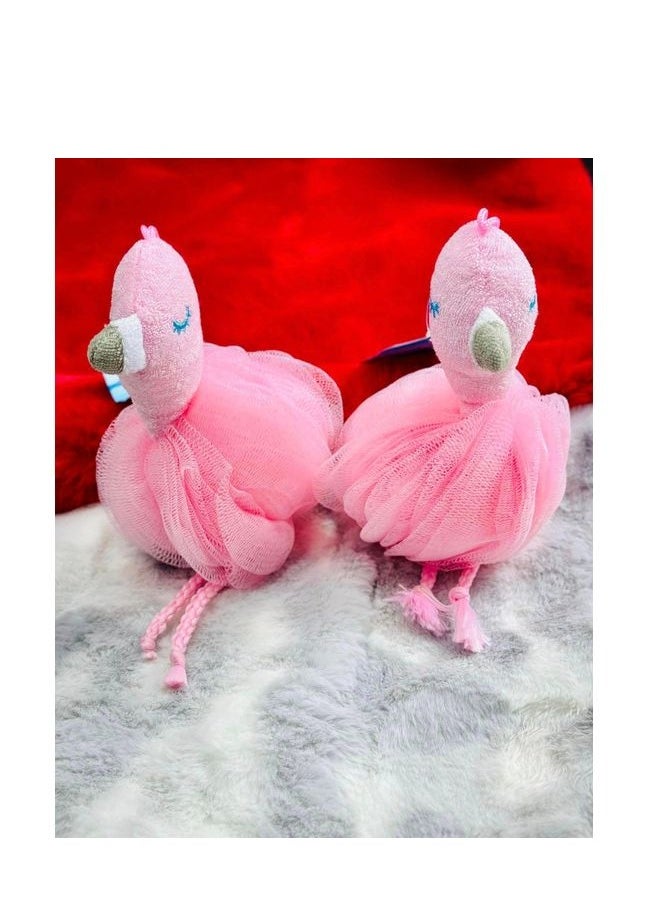 Loofah Fun Flamingo Loofah For Kids 1pcs  - Image 3