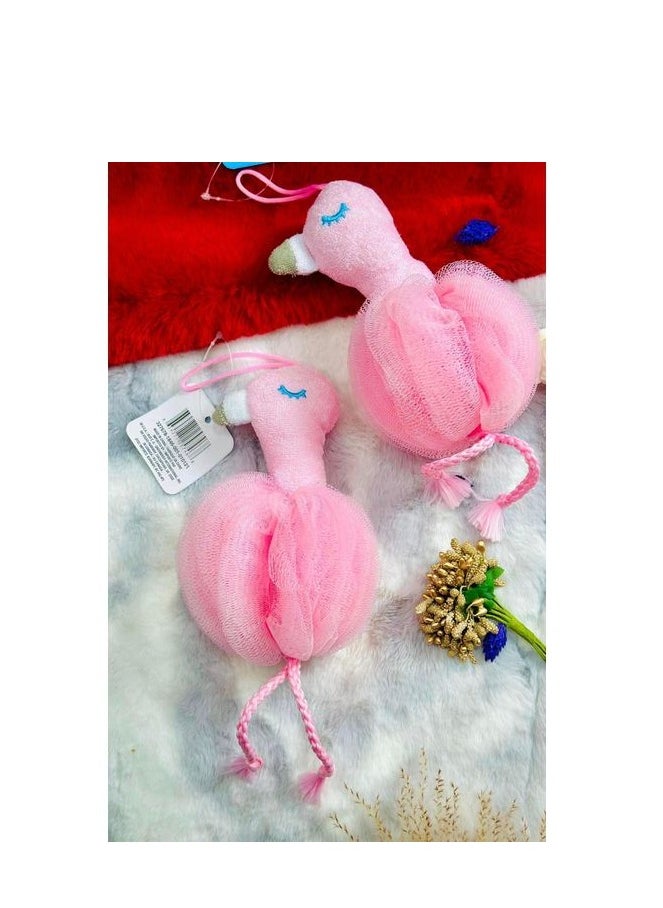 Loofah Fun Flamingo Loofah For Kids 1pcs  - Image 4