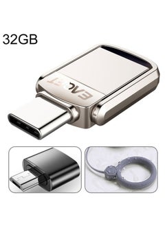 BURAQ EAGET 32G USB 3.1 + USB-C Interface Metal Twister Flash U Disk, with Micro USB Adapter & Lanyard  - Image 1