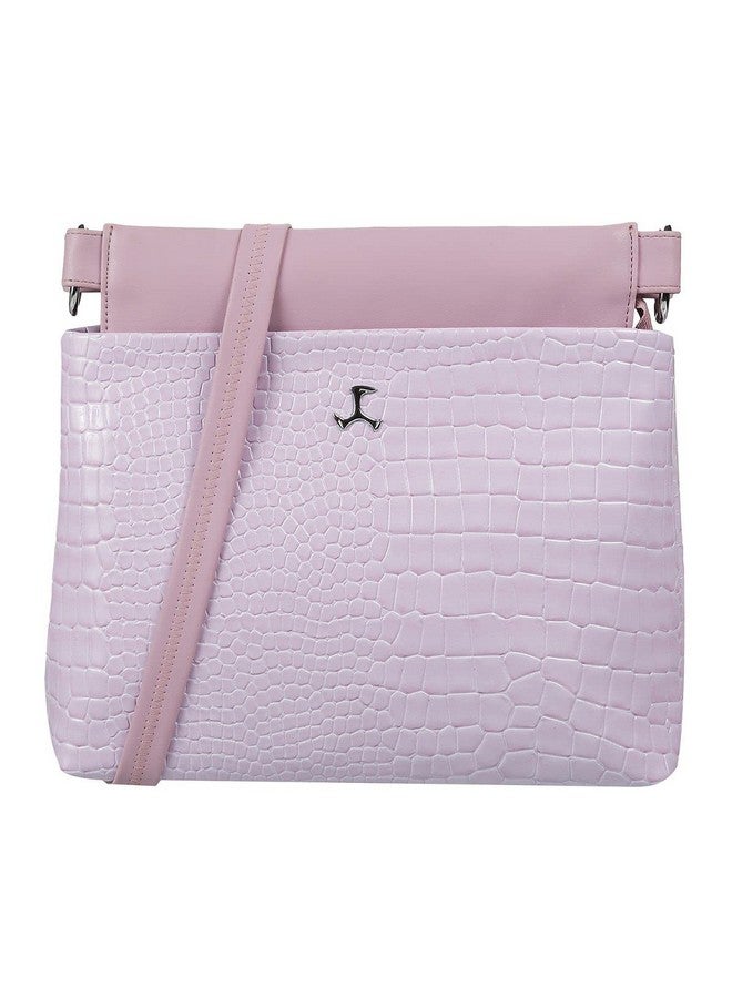 Mochi Women Purple Zip Top Sling Bag (66-7648) - Image 1