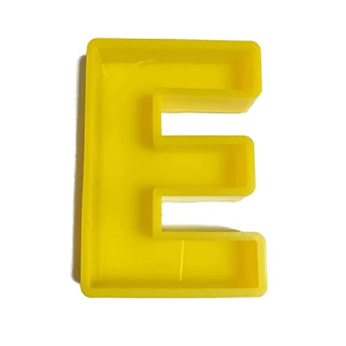 R H Lifestyle Resin Art Silicone Individual Alphabet Moulds, Alphabet Resin Mould Epoxy Resin Art with Mold Silicon Jewellery Moulds Resin Art Kit for Beginners 6.2 INCH (Letter E) - Image 1
