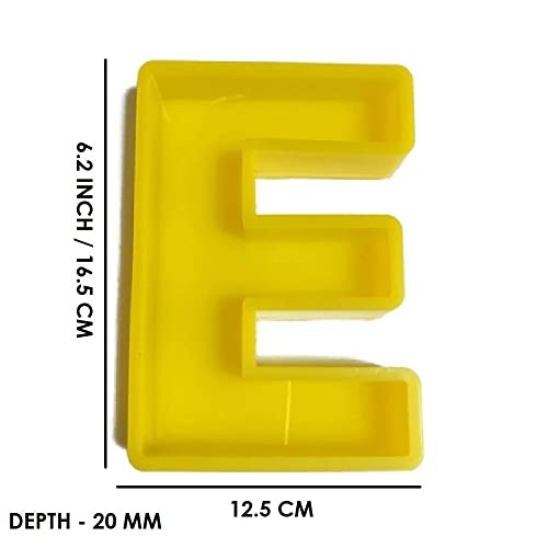 R H Lifestyle Resin Art Silicone Individual Alphabet Moulds, Alphabet Resin Mould Epoxy Resin Art with Mold Silicon Jewellery Moulds Resin Art Kit for Beginners 6.2 INCH (Letter E) - Image 2