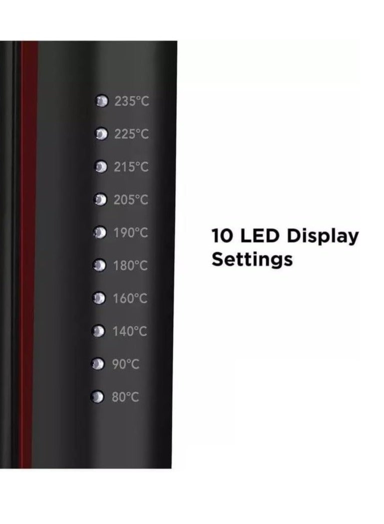 Revlon Smoothstay Coconut Oil-Infused Hair Straightener (25mm Triple-Coated Ceramic Plates, Floating Plates with Rounded Edges, Customizable Temperature up to 235°C, Travel Pouch Included) RVST2211P - Image 4