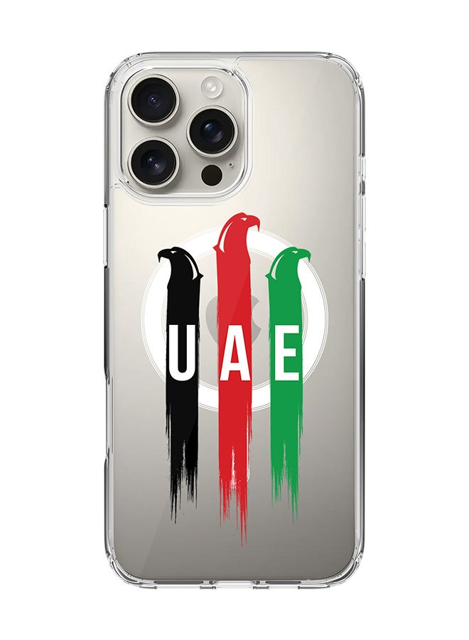 Stylizedd غطاء آيفون 16 برو ماكس [متوافق مع ماغسيف] غطاء مغناطيسي رقيق شفاف - صقور الإمارات - Image 1
