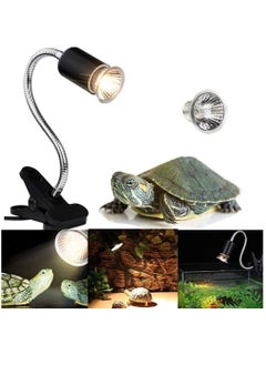 25W Tortoise Heat Lamp Clamp-on Reptile Heat Bulb 360° Adjustable Aquarium Heating Light UVA / UVB E27 Clamp-on Pet Heating Emitter for Reptiles Amphibians Lizards Turtle Snakes