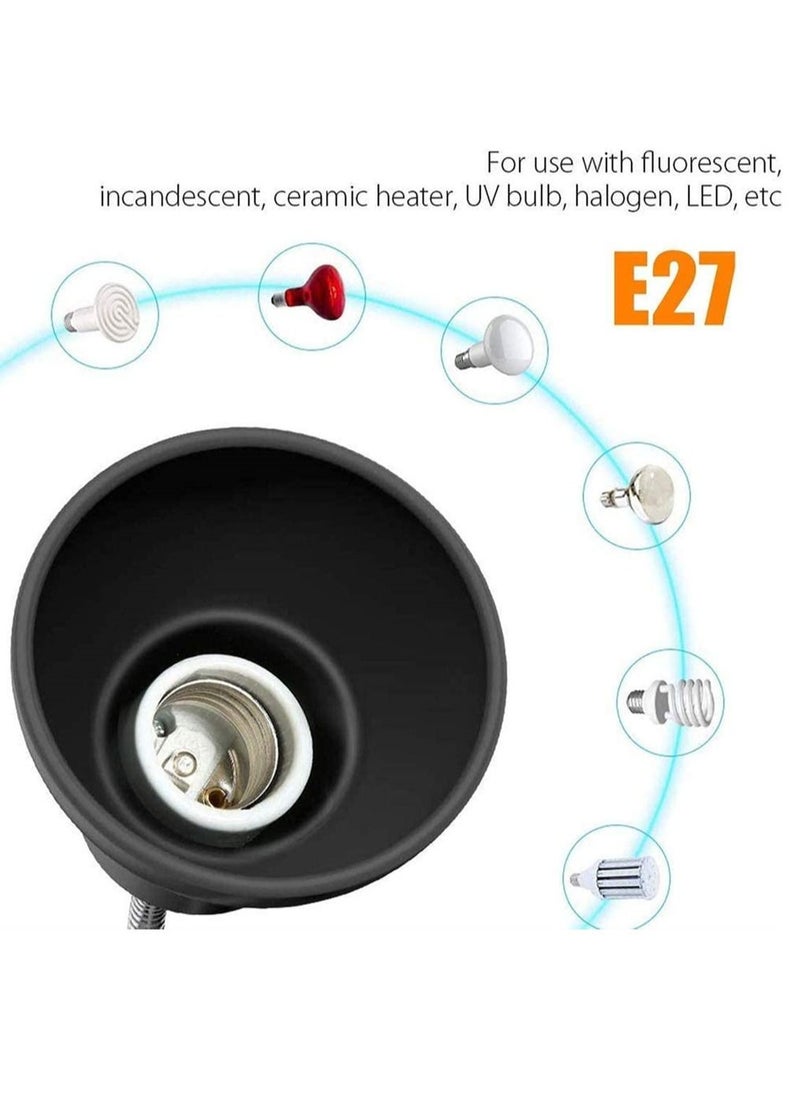 SYOSI - 25W Tortoise Heat Lamp Clamp-on Reptile Heat Bulb 360° Adjustable Aquarium Heating Light UVA / UVB E27 Clamp-on Pet Heating Emitter for Reptiles Amphibians Lizards Turtle Snakes - Image 1
