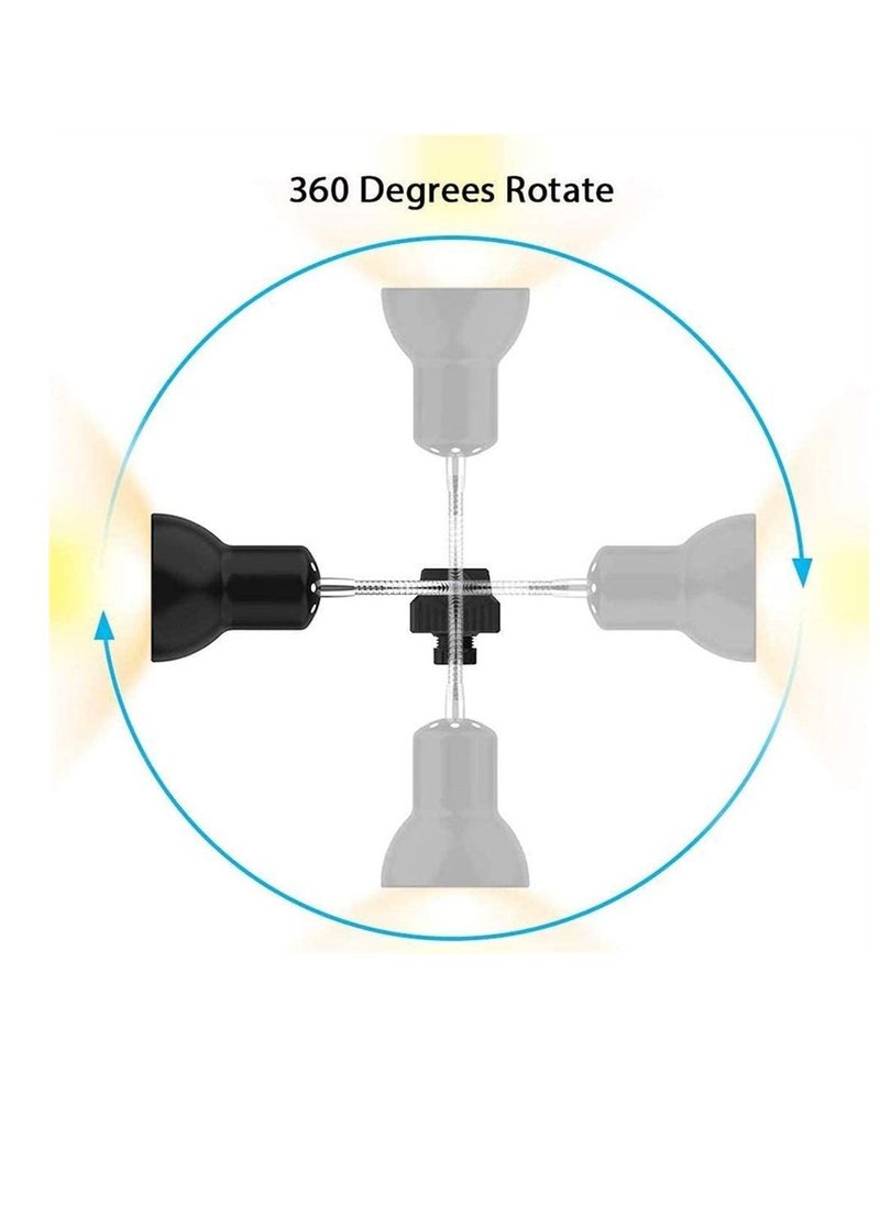 SYOSI - 25W Tortoise Heat Lamp Clamp-on Reptile Heat Bulb 360° Adjustable Aquarium Heating Light UVA / UVB E27 Clamp-on Pet Heating Emitter for Reptiles Amphibians Lizards Turtle Snakes - Image 1