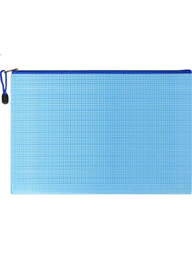 Simaa (Simaa) 5Pcs A4 Document Bags With Grid Zipper, High School Entrance Examination Transparent Subject Classification Stationery Bag For Storing Homework Materials And Reviewing, Blue 6790 - Image 3