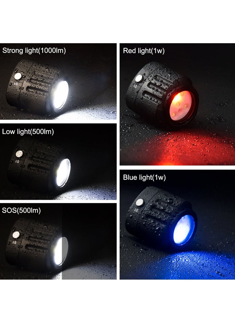 PULUZ - PULUZ 40m Underwater LED Photography Fill Light 1000LM 3.7V/1100mAh Diving Light for GoPro Hero11 Black / HERO10 Black / HERO9 Black /HERO8 / HERO7 /6 /5 /5 Session /4 Session /4 /3+ /3 /2 /1, Insta360 ONE R, DJI Osmo Action and Other Action Cameras - Image 1