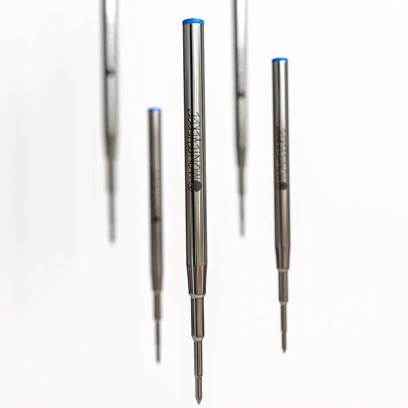 مونت فيردي مادة حبر قلم رصاص من Monteverde USA تناسب أقلام Montblanc الرصاصية – نقطة متوسطة، لفافة ناعمة، لون أزرق (عبوتين) (M132BU) - Image 5