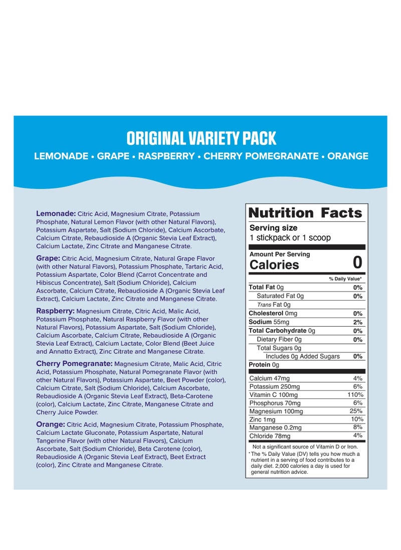 Ultima Replenisher Daily Electrolyte Drink Mix Original Variety, 20 Stickpacks  - Image 2