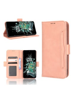 Case Cover For For OnePlus 10T 5G / Ace Pro 5G Skin Feel Calf Texture Card Slots Leather Phone Case(Pink)