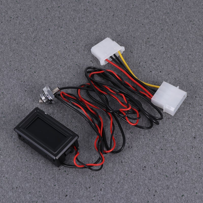 Digital Pointer Dual Display Temperature Detector 4 Pin Power Plug PC Water Cooling 5V-24V (Black) - Image 4