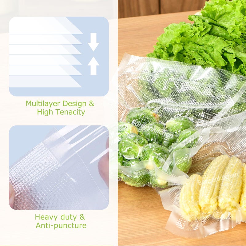 Bonsenkitchen [2025 Upgraded] Bonsenkitchen 6 Rolls 11" x 16' Vacuum Sealer Bags for Food with a Color Box, Easy to Store, Commercial Grade, BPA Free, Great for Food Storage or Sous Vide, VB21 - Image 5