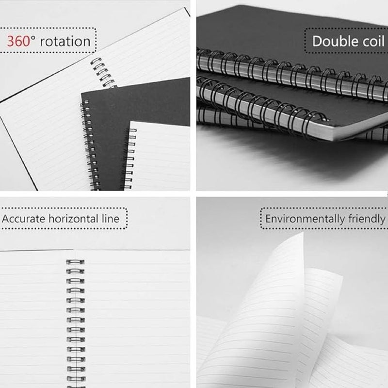 Peeplvalue Pack of 10 A5 Size-160 Pages Lined Spiral Bound Notebook White Ruled Line Paper Wirebound Journal/Diary/DIY Notepads for School/Office (A5 multicolour Size- 14x21cm) - Image 2