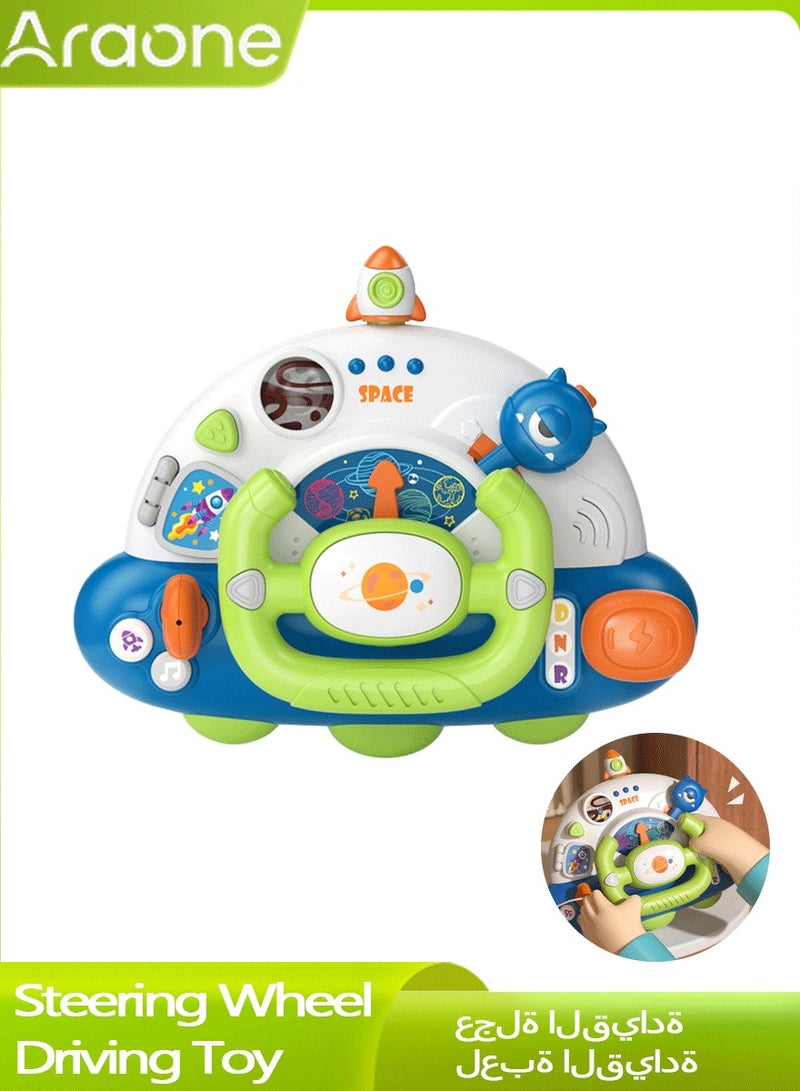 Araone Baby Toy Steering Wheel Driving Toy, Early Learning Gift for Infants and Toddlers with Sound and Light Effects, Suitable for Boys and Girls Aged 1-3 Years - Image 1