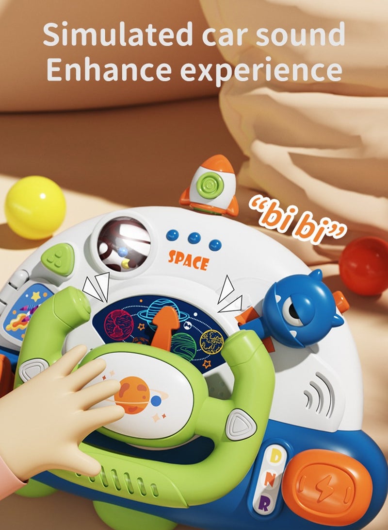 Araone Baby Toy Steering Wheel Driving Toy, Early Learning Gift for Infants and Toddlers with Sound and Light Effects, Suitable for Boys and Girls Aged 1-3 Years - Image 3