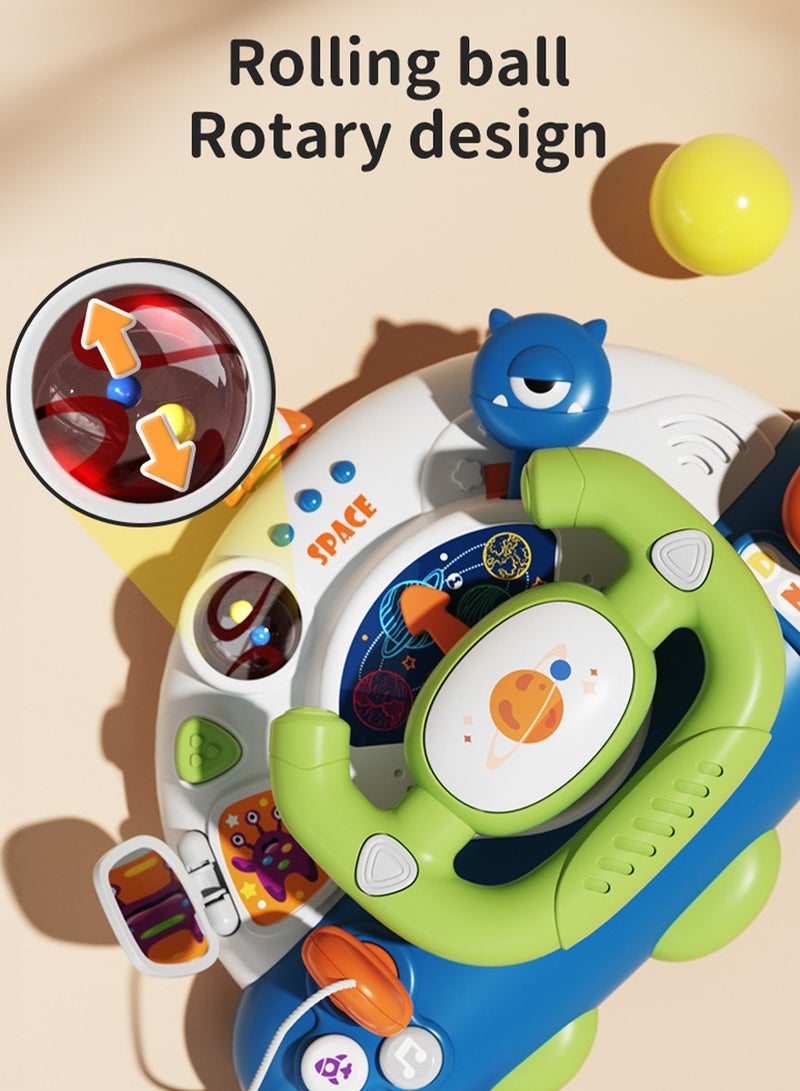 Araone Baby Toy Steering Wheel Driving Toy, Early Learning Gift for Infants and Toddlers with Sound and Light Effects, Suitable for Boys and Girls Aged 1-3 Years - Image 4