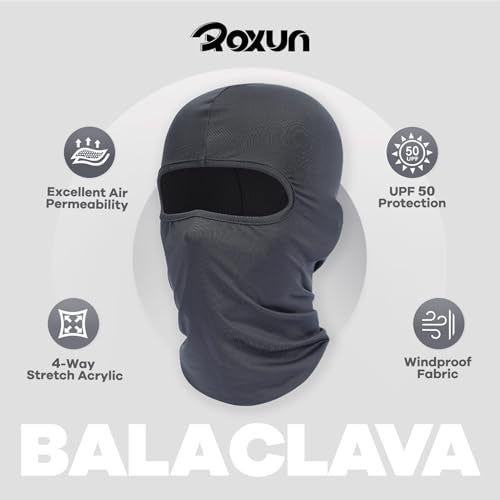 ROXUN Ski Mask Balaclava Shiesty, 2 Pack Cold Winter Warm Windproof Motorcycle Neck Gaiter for Men/Women Pink+Light Pink - Image 2