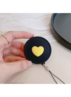 Color Picture Suitable For Fujifilm Instax Mini Evo Special Silicone Lens Cover Camera Protective Cover-Color:Black Cover-little Yellow Heart