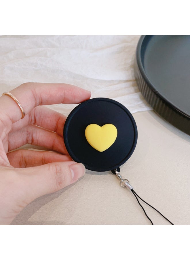 Generic - Color Picture Suitable For Fujifilm Instax Mini Evo Special Silicone Lens Cover Camera Protective Cover-Color:Black Cover-little Yellow Heart - Image 1